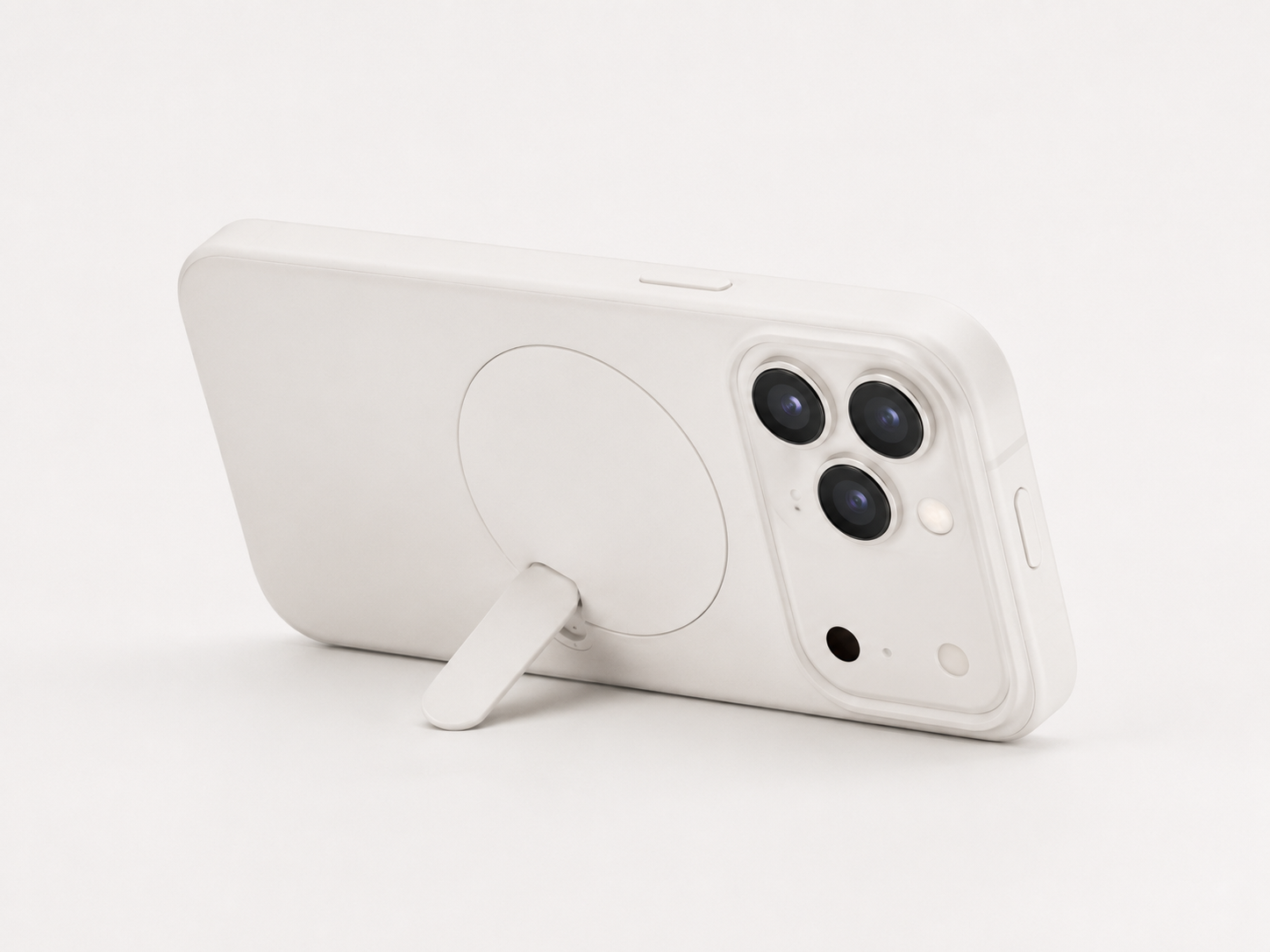 Quiet Protective Object 暖かい鉱物ホワイトのスマホケースコンセプトデザイン